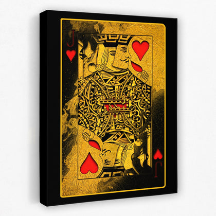 Jack of Hearts Poker Card Wall Art