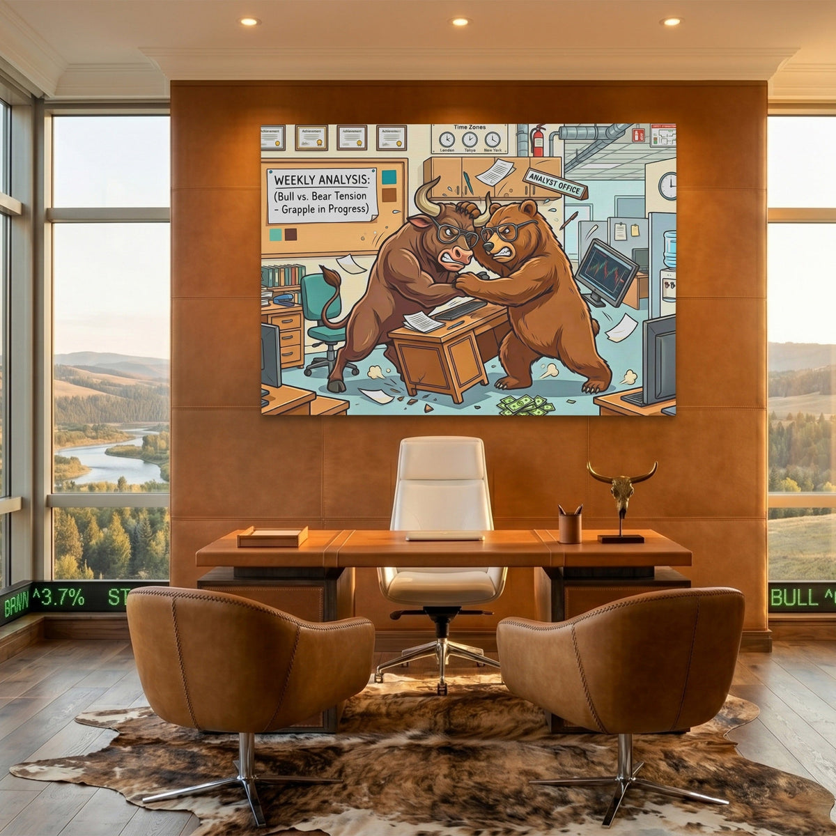 Bear Bull Office Grapple