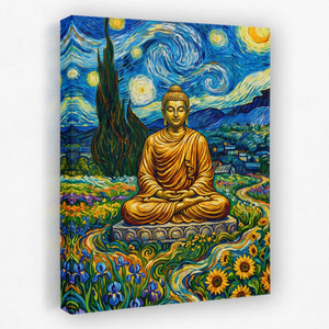 Buddha Starry Night - Thedopeart