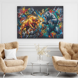 Bull Bear Clash - Thedopeart