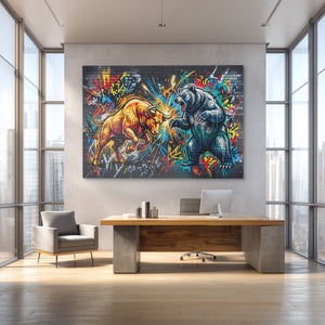 Bull Bear Clash - Thedopeart