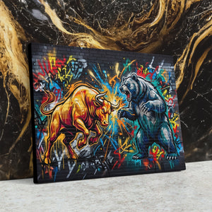 Bull Bear Clash - Thedopeart