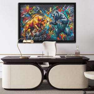 Bull Bear Clash - Thedopeart