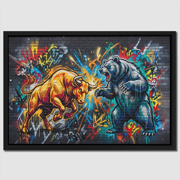 Bull Bear Clash - Thedopeart