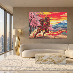 Bull Samurai Charging - Thedopeart