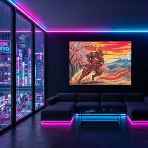 Bull Samurai Charging - Thedopeart