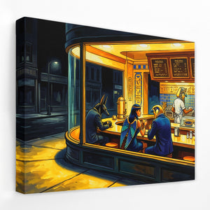 Diner Nocturne Gold - Thedopeart