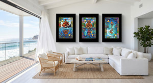 Hawaiian Playing Card Art - King Queen Jack 3 Piece - Thedopeart
