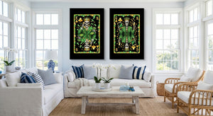 Money Skull Playing Card Art - King & Queen Set - Thedopeart