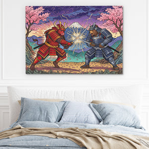 Samurai Bull Duel - Thedopeart