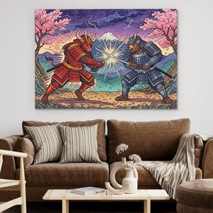 Samurai Bull Duel - Thedopeart