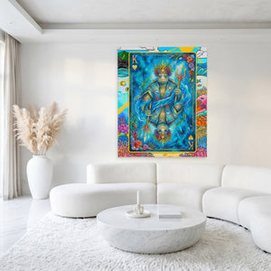 Sea Creature King of Hearts Card