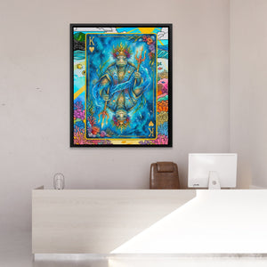 Sea Creature King of Hearts Card