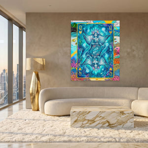 Sea Creature Queen of Hearts Card - Thedopeart