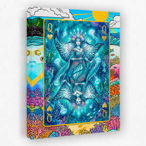 Sea Creature Queen of Hearts Card