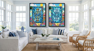 Sea Life Playing Card Art - King & Queen 2 Piece Set - Thedopeart