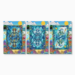 Sea Life Playing Card Art - King Queen Jack 3 Piece - Thedopeart