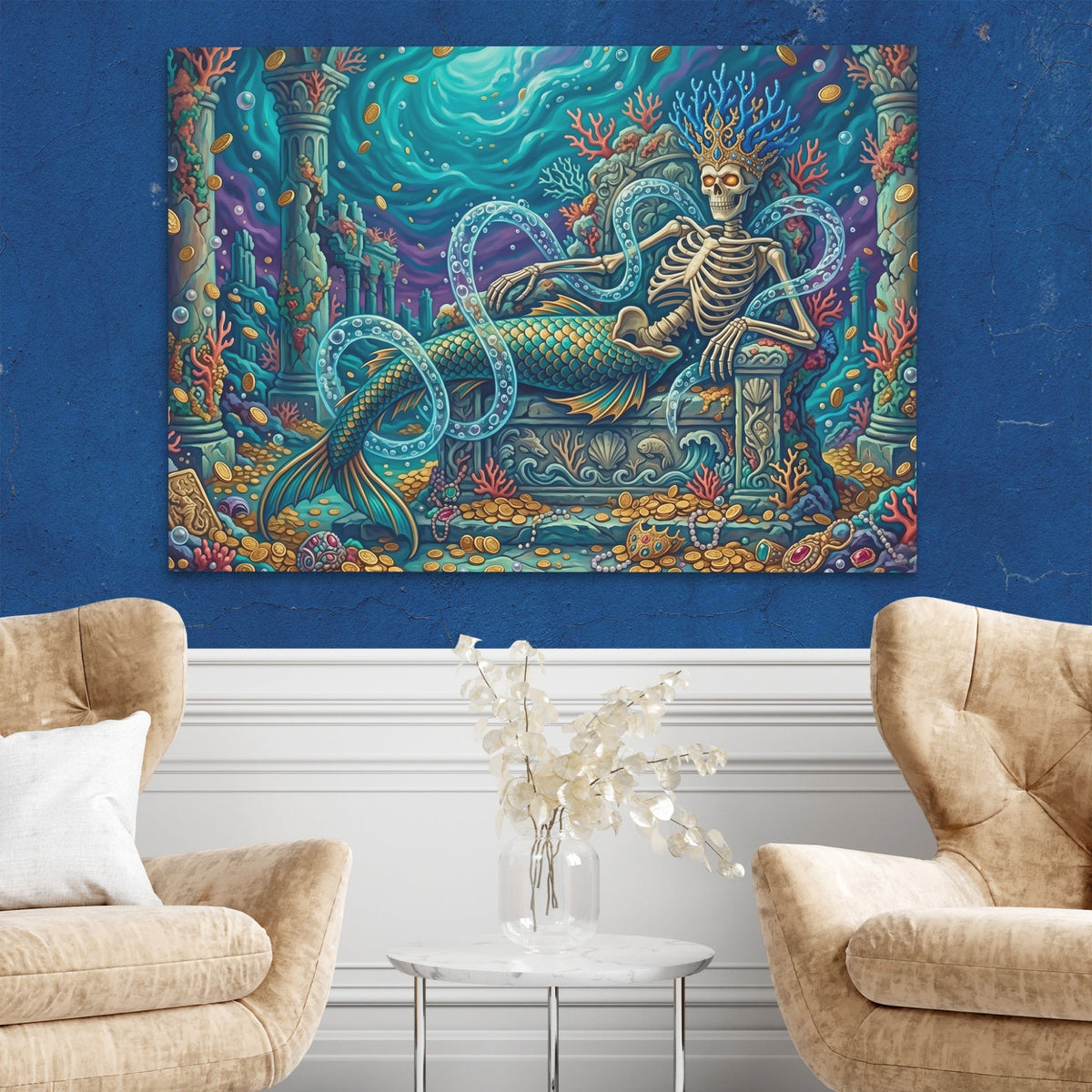 Skeletal Mermaid Throne