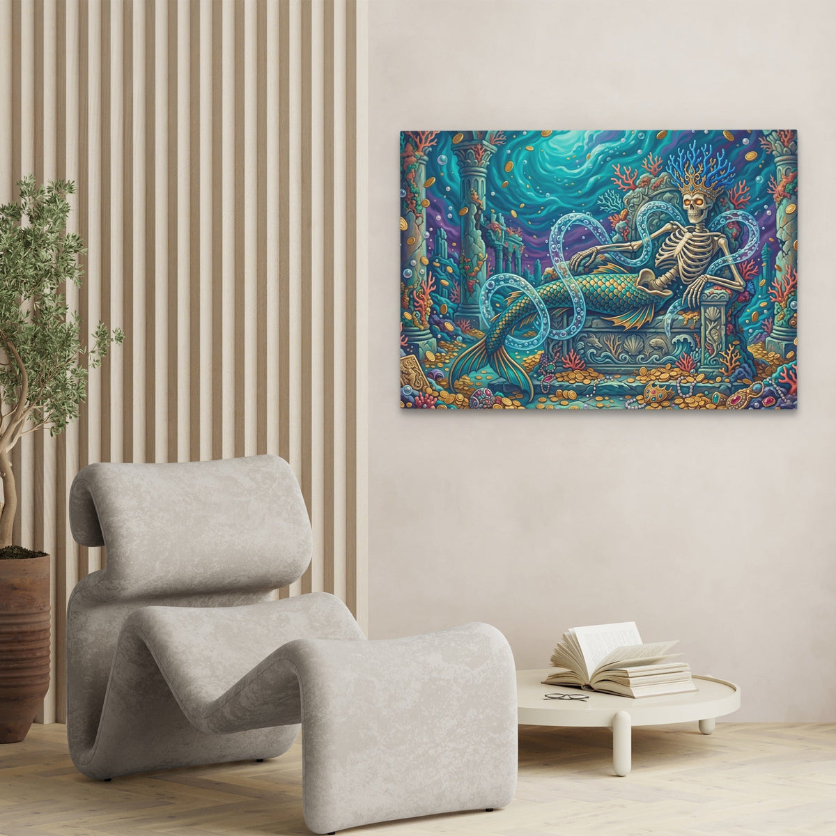 Skeletal Mermaid Throne