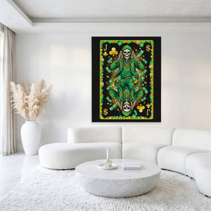 Skeleton Money Jack of Clubs Card