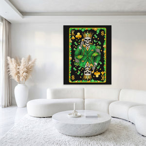 Skeleton Money King of Clubs Card