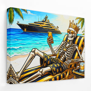 Skeleton Tropical Paradise - Thedopeart
