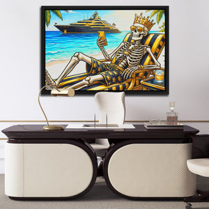 Skeleton Tropical Paradise - Thedopeart