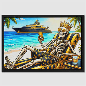 Skeleton Tropical Paradise - Thedopeart
