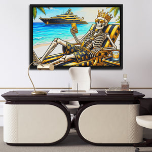 Skeleton Tropical Paradise - Thedopeart