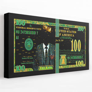 Cash is King - 100 Dollar Bill - Thedopeart Canvas