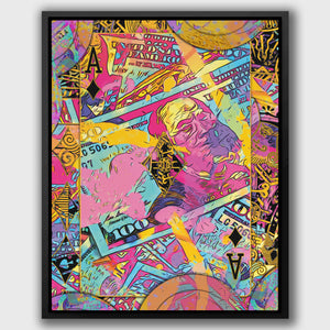 Pink Money Poker Ace - Thedopeart Canvas