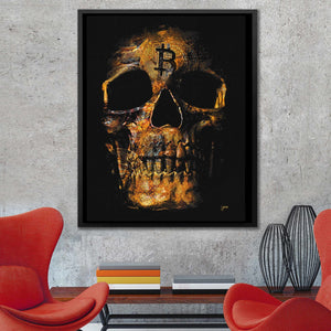 Bitcoin $kull - Thedopeart Canvas