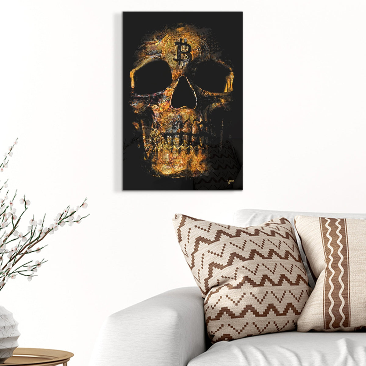 Bitcoin $kull Acrylic Print - Thedopeart Acrylic