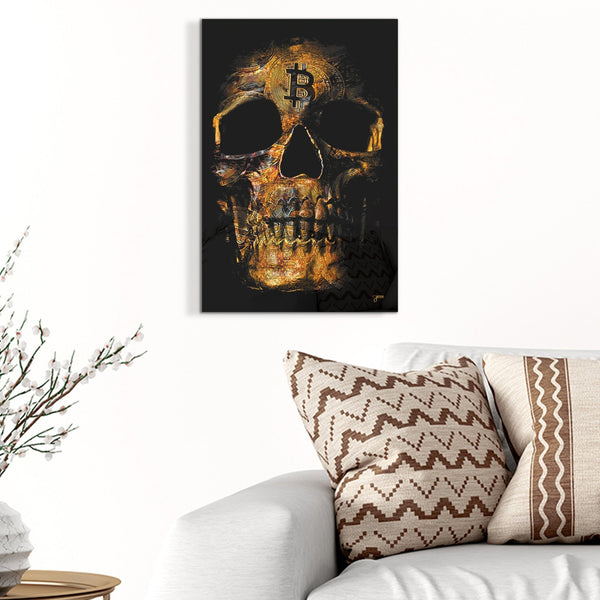 Bitcoin $kull Acrylic Print - Thedopeart Acrylic