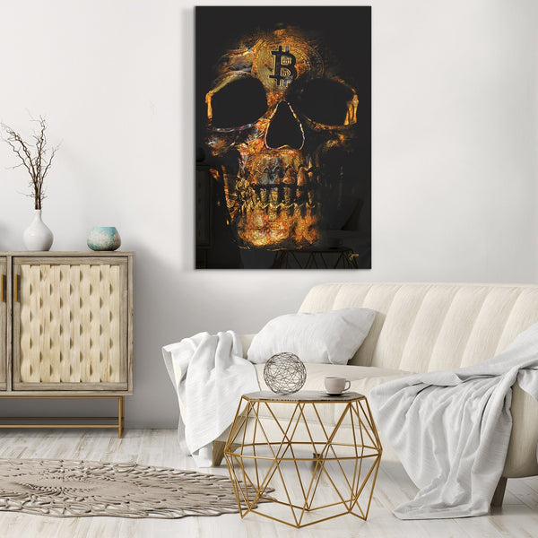 Bitcoin $kull Acrylic Print - Thedopeart Acrylic