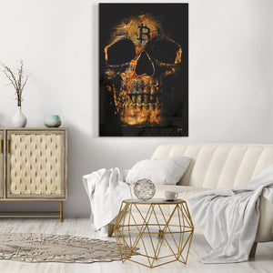 Bitcoin $kull Acrylic Print - Thedopeart Acrylic
