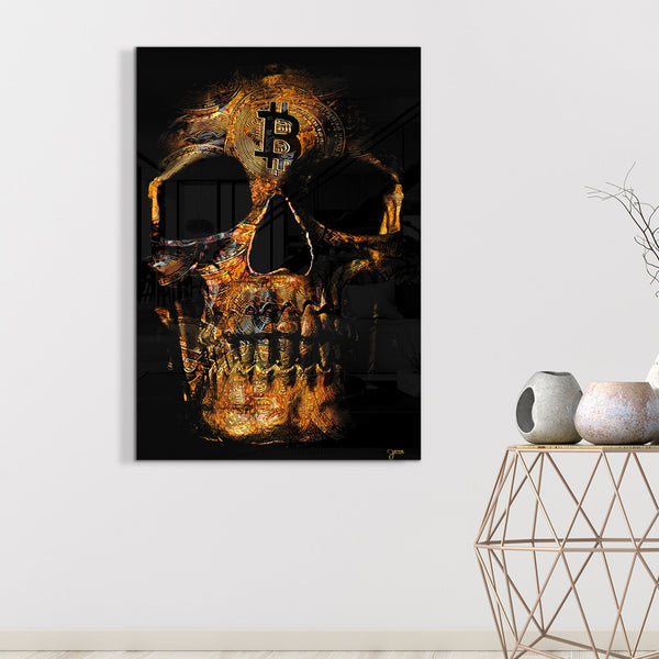 Bitcoin $kull Acrylic Print - Thedopeart Acrylic