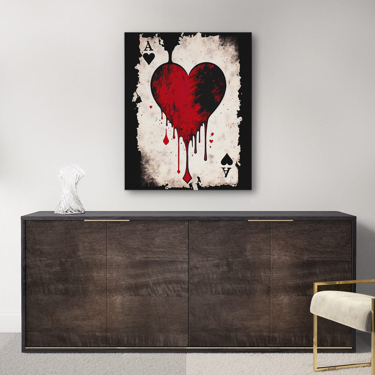 Black Ace of Hearts - Thedopeart