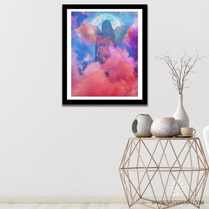 Blue Angel Semi-gloss Print - Thedopeart Prints