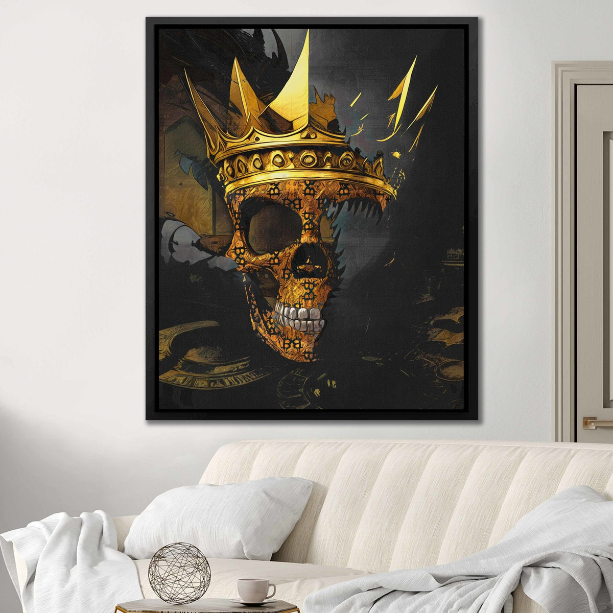 BTC Skull King - Thedopeart Canvas