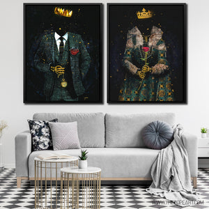 Eternal Royalty King and Queen Set - Thedopeart Canvas