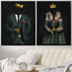 Eternal Royalty King and Queen Set - Thedopeart Canvas