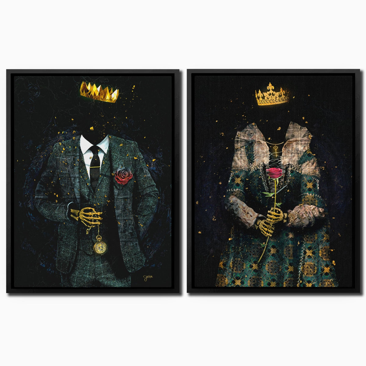 Eternal Royalty King and Queen Set - Thedopeart Canvas