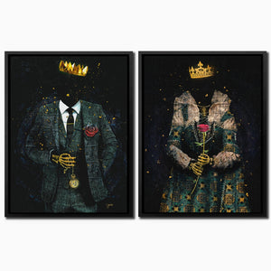 Eternal Royalty King and Queen Set - Thedopeart Canvas