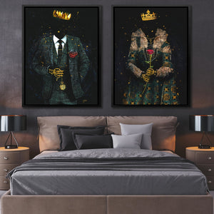 Eternal Royalty King and Queen Set - Thedopeart Canvas