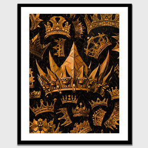 Gold Crowns Semi-gloss Print - Thedopeart Prints