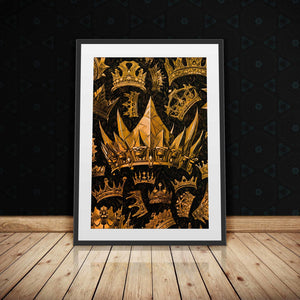Gold Crowns Semi-gloss Print - Thedopeart Prints