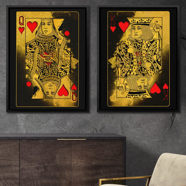 Gold King and Queen Set - Thedopeart Canvas