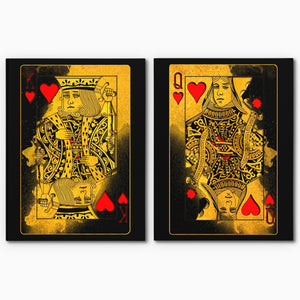 Gold King and Queen Set - Thedopeart Canvas