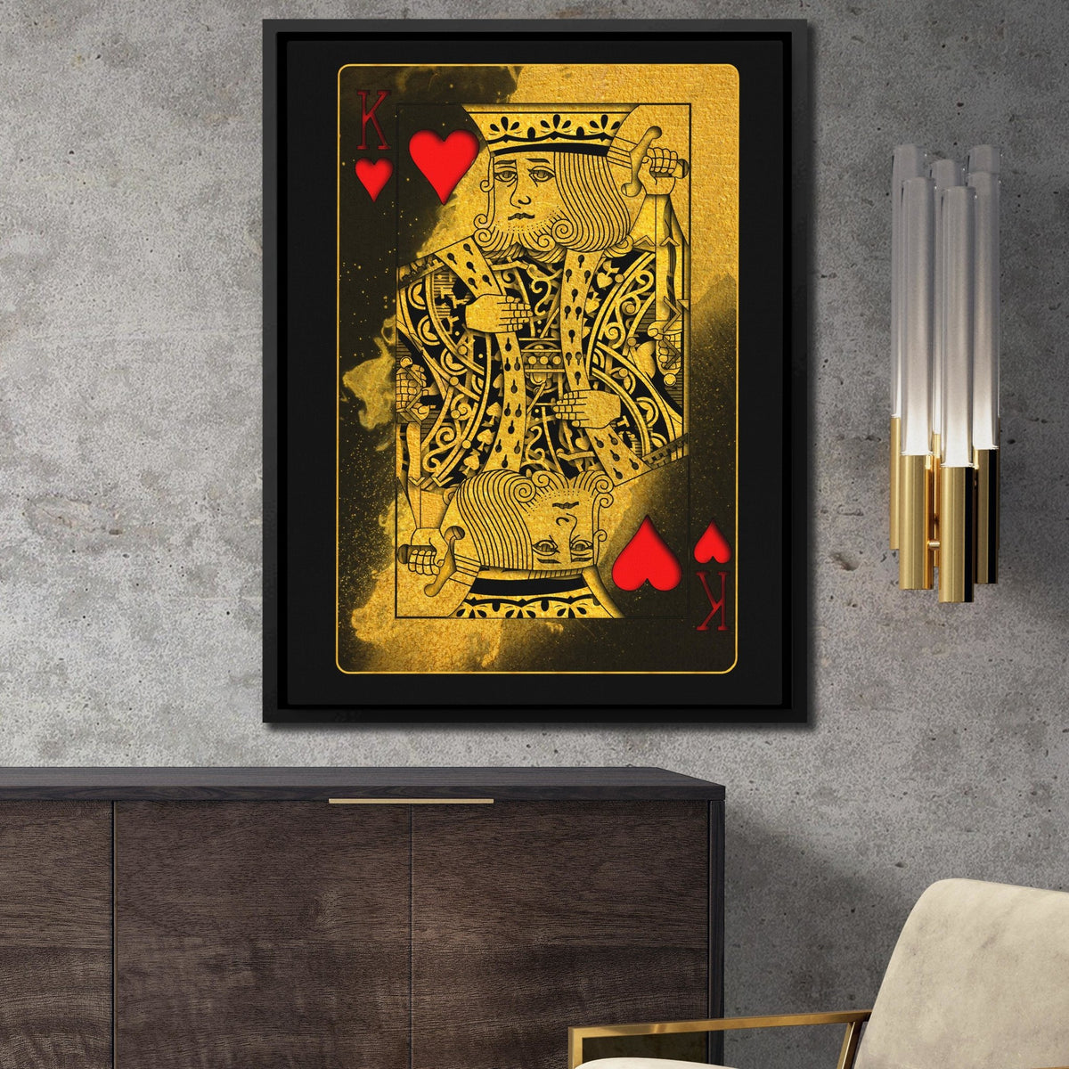 Gold King of Hearts - Thedopeart Canvas